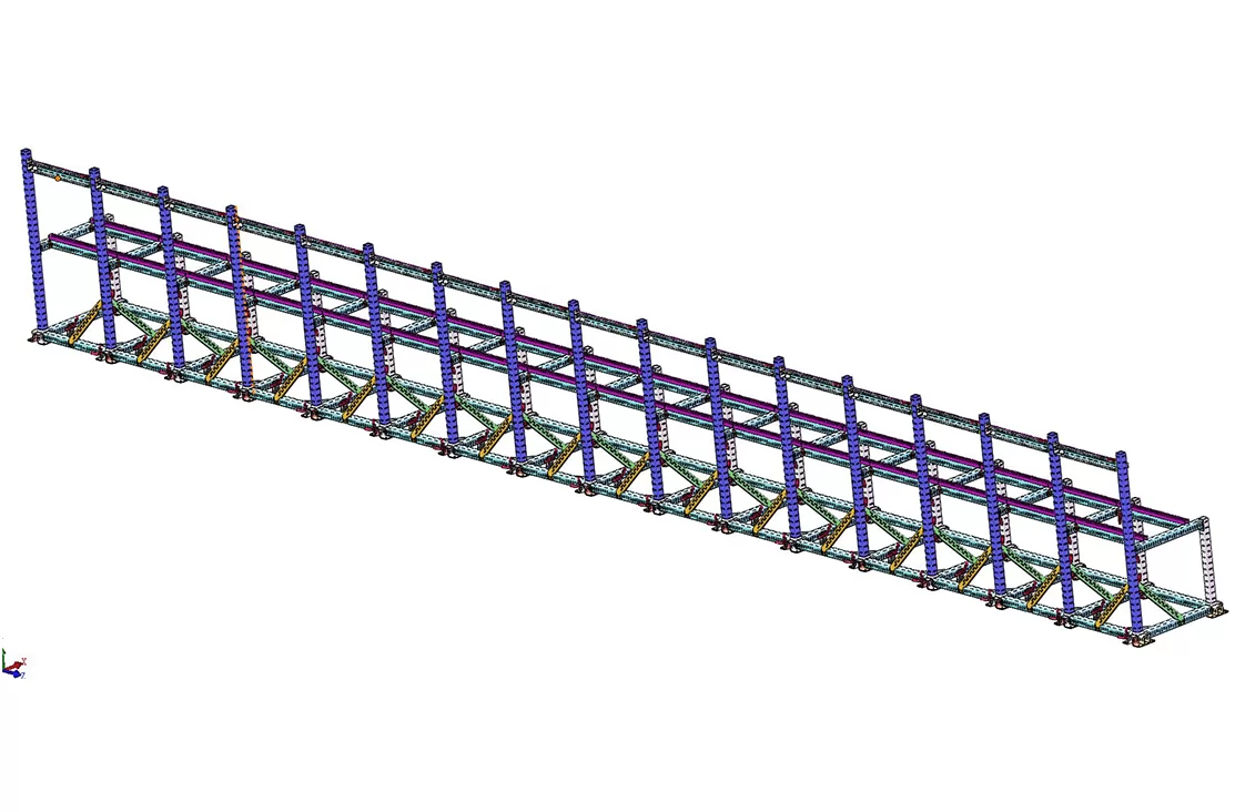 Steel cage binding production line